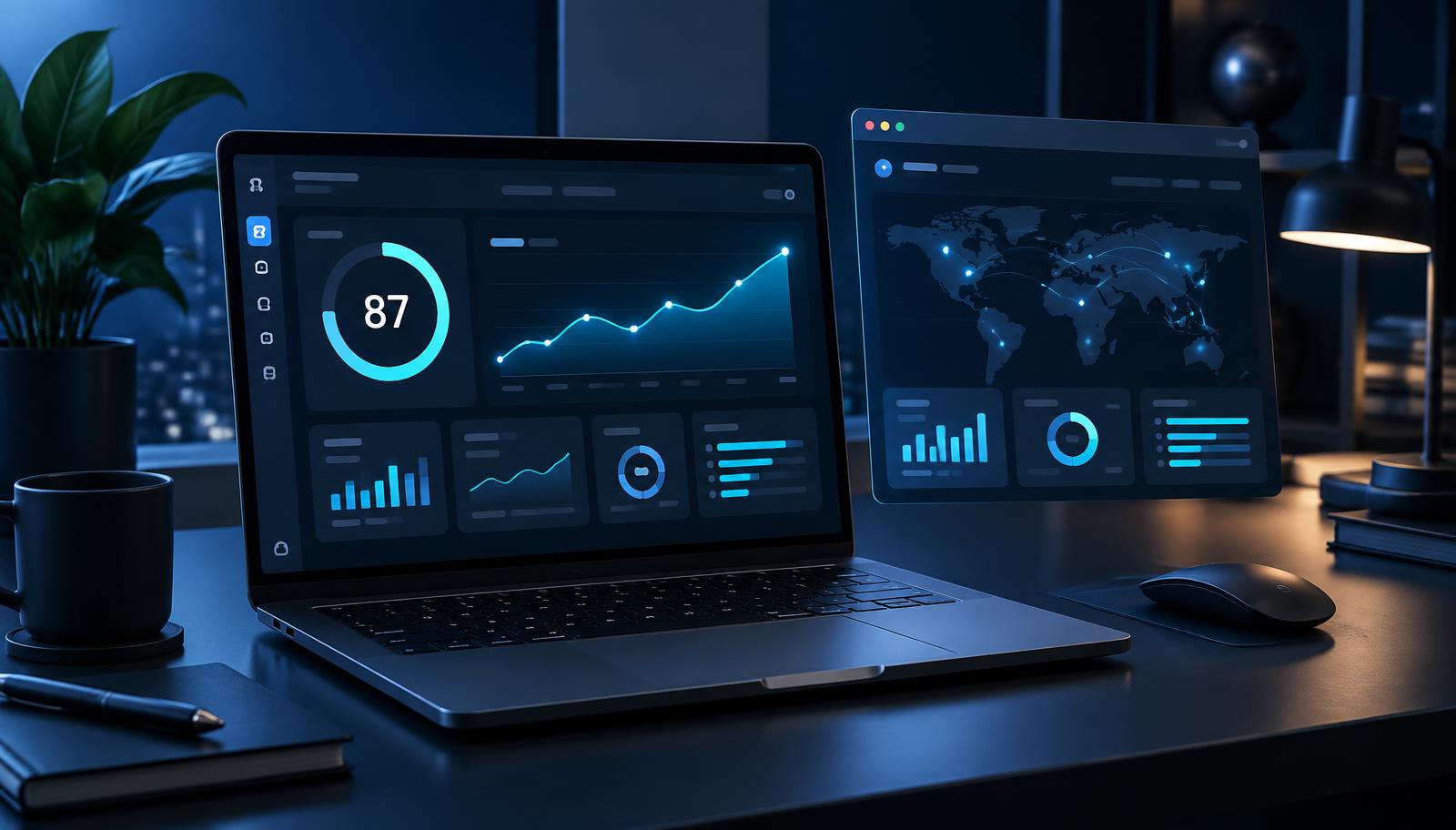 SignalCloser AI dashboard showing a prospect's website score and analytics